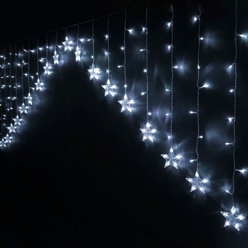 Bigbuy Christmas Светодиодные занавески Белый Звезды image 1
