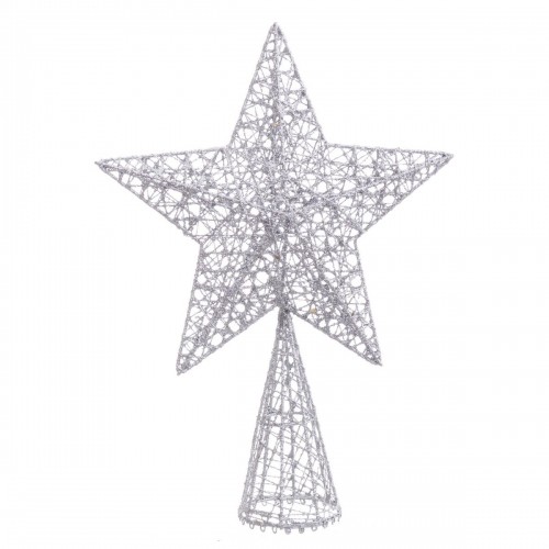 Bigbuy Christmas Ziemassvētku zvaigzne Sudrabains Metāls 20 x 6 x 28 cm image 1