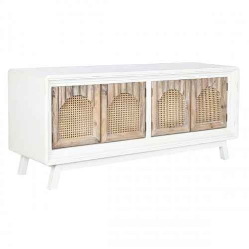 TV furniture Home ESPRIT White Natural Fir MDF Wood 156 x 40 x 64 cm image 1