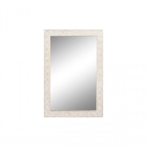 Sienas spogulis Home ESPRIT Balts Dabisks Mango koks Indietis 94 x 3 x 140 cm image 1