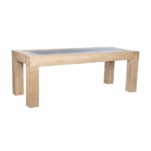 Обеденный стол Home ESPRIT Натуральный Ель Деревянный MDF 220 x 90 x 76 cm image 1