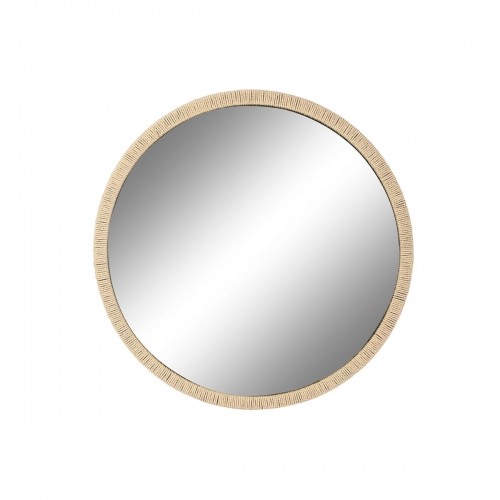Настенное зеркало Home ESPRIT Чёрный Натуральный Веревка Ель Средиземноморье 80 x 3,5 x 80 cm image 1
