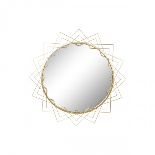 Настенное зеркало Home ESPRIT Позолоченный Металл Стеклянный 80 x 2,5 x 80 cm 80 x 2,50 x 80 cm image 1