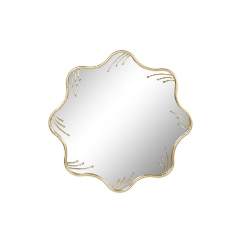 Wall mirror Home ESPRIT Golden Metal Crystal 73 x 2 x 73 cm image 1