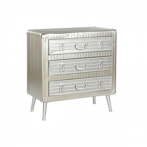 Chest of drawers Home ESPRIT Silver Metal MDF Wood Vintage 80 x 39 x 82 cm image 1