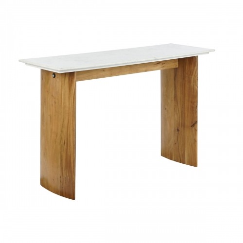 Вспомогательный стол Home ESPRIT Белый Коричневый Мрамор Древесина манго 120 x 38 x 77 cm image 1
