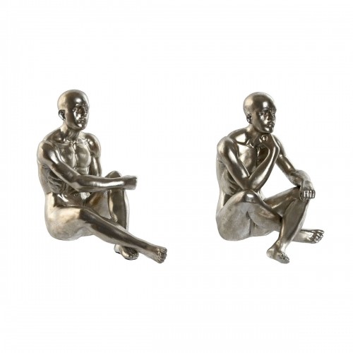 Decorative Figure Home ESPRIT Golden Silver 19 x 13,5 x 22 cm (2 Units) image 1