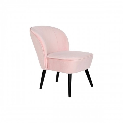 Armchair DKD Home Decor Black Light Pink Wood 60 x 70 x 78 cm image 1