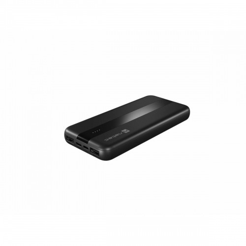 Powerbank Natec powerbank Trevi Slim 10000mAh 2x USB-A + 1x USB-C 10000 mAh Melns image 1