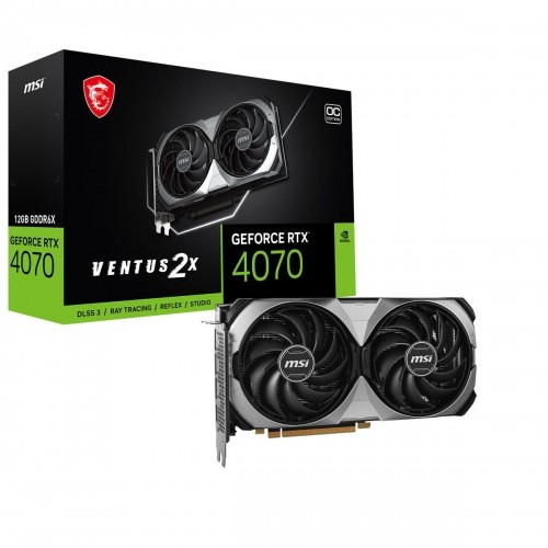 MSI GeForce GeForce RTX 4070 VENTUS 2X E 12G OC Grafikkarte - 12GB GDDR6X, 1x HDMI, 3x DP image 1