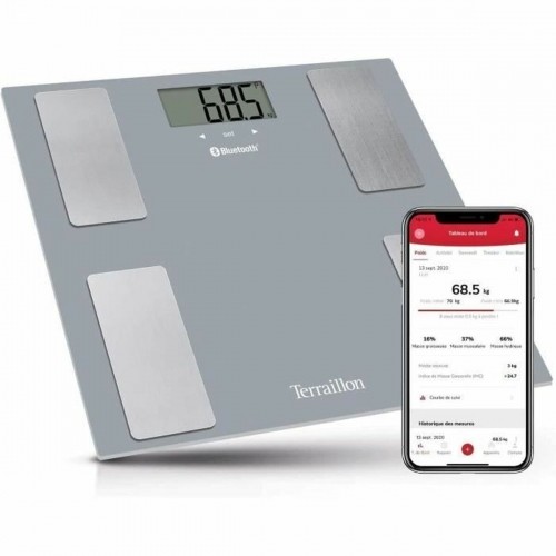 Digital Bathroom Scales Terraillon Smart Connect Grey image 1