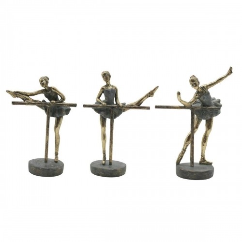 Декоративная фигура Home ESPRIT Серый Позолоченный Балерина 14 x 8 x 20 cm (3 штук) image 1