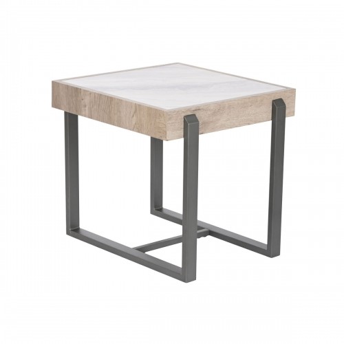 Side table Home ESPRIT White Grey Natural Metal 50 x 50 x 50 cm image 1