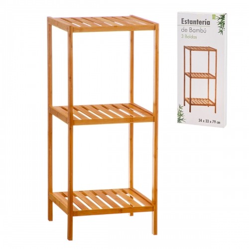 Bathroom Shelves Caison Bamboo 3 Shelves 34 x 33 x 79 cm image 1