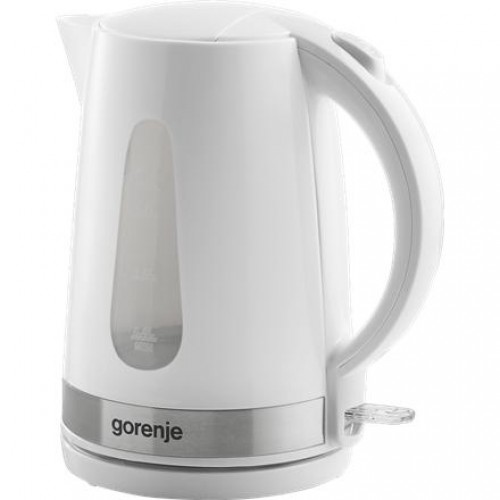 Gorenje Kettle K17WE Electric, 2200 W, 1.7 L, Plastic + metal, 360° rotational base, White image 1