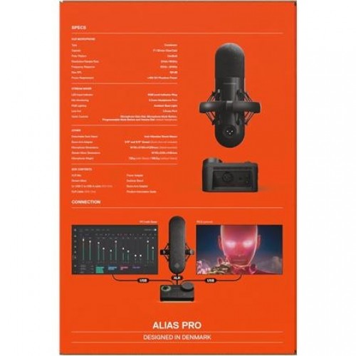 SteelSeries Alias Pro Gaming Microphone, Wired, Black image 1