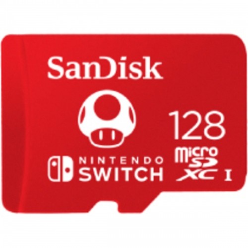 Micro SD Card SanDisk SDSQXAO-128G-GNCZN Rojo/Blanco Red 128 GB Micro SDXC image 1