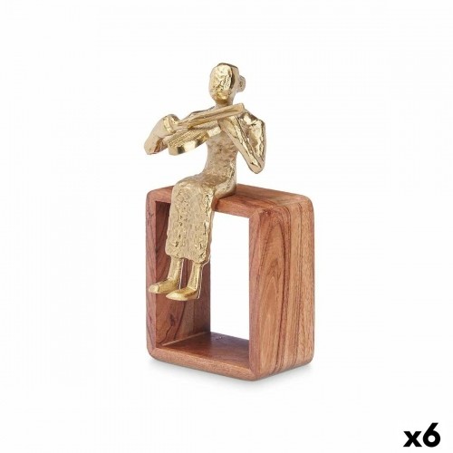 Gift Decor Декоративная фигура Скрипка Позолоченный Деревянный Металл 13 x 27 x 13 cm image 1