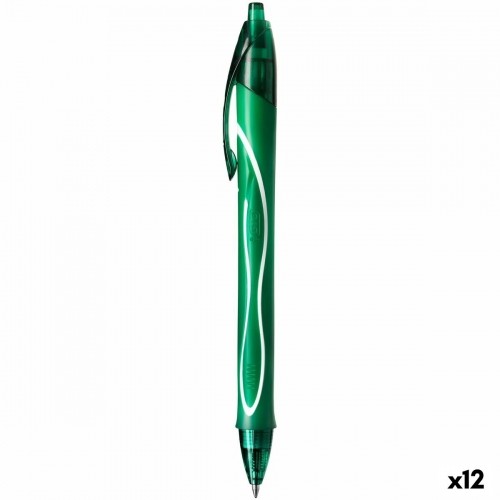 Gel pen Bic Gel-Ocity Quick Dry Green 0,3 mm (12 Units) image 1