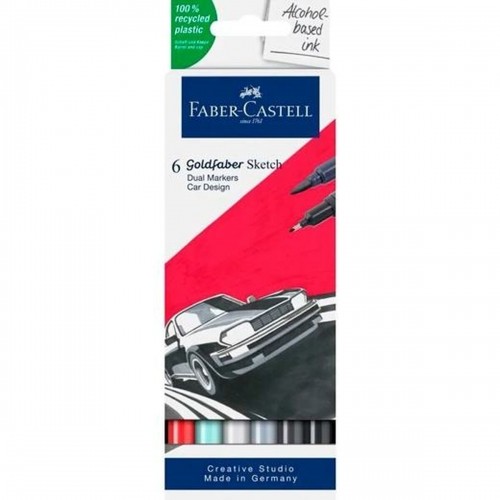 Набор маркеров Faber-Castell Goldfaber Sketch - Car Design Двойное 6 Предметы image 1