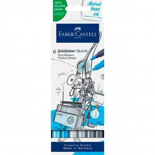 Набор маркеров Faber-Castell Goldfaber Sketch - Product Design Двойное 6 Предметы image 1