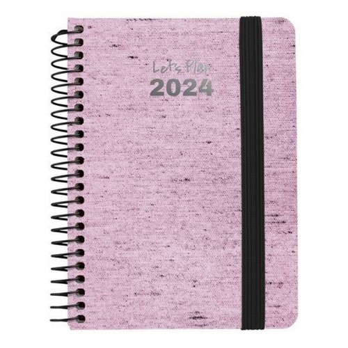 Diary Grafoplas Ecojeans 2024 Pink A6 10 x 15 cm image 1