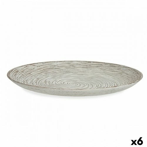Centerpiece Spiral White MDF Wood 34,5 x 3 x 34,5 cm (6 Units) image 1