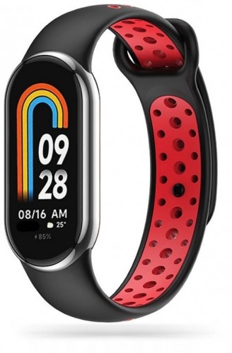 Tech-Protect watch strap SoftBand Xiaomi Smart Band 8, black/red image 1