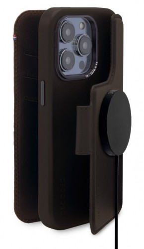 Apple Decoded Detachable Wallet â MagSafe Compatible Protective Leather Case for iPhone 14 Pro Max (brown) image 1