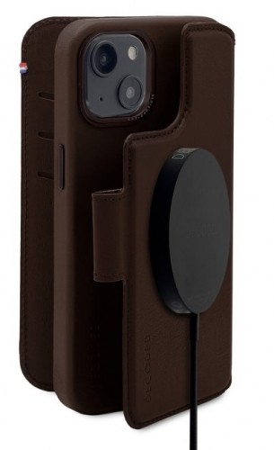 Apple Decoded Detachable Wallet â MagSafe Compatible Leather Protective Case for iPhone 14 Plus (brown) image 1