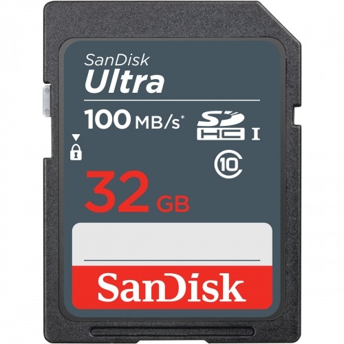 SD Memory Card SanDisk Ultra SDHC Mem Card 100MB/s Blue Black 32 GB image 1