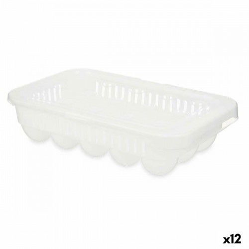 Egg cup White Transparent Plastic 17,5 x 7 x 28,5 cm (12 Units) image 1