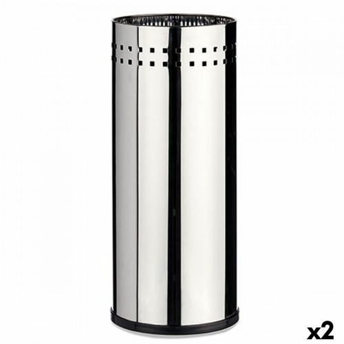 Umbrella stand Silver Steel Plastic 21 x 50 x 21 cm (2 Units) image 1