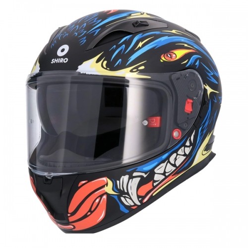 Shiro Helmets SH-605 RAPAZ (M) BlackBlueMat. Ķivere image 1