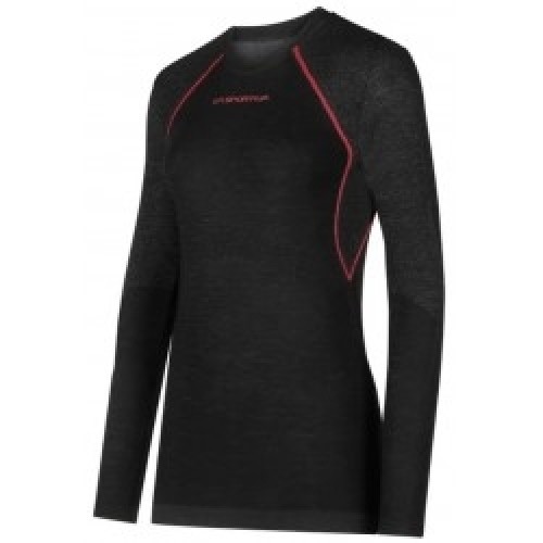 La Sportiva Termo krekls WOOL40 Aero Longsleeve W M Black/Hibiscus image 1