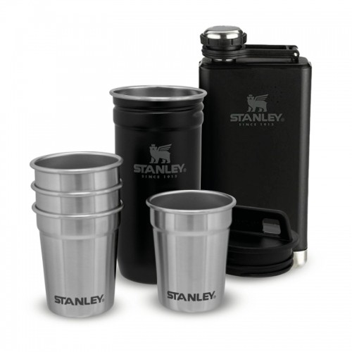 Stanley Dāvanu komplekts Adventure, degvīna glāzītes 4gb 50mL un blašķe 0,23L matēts melns image 1