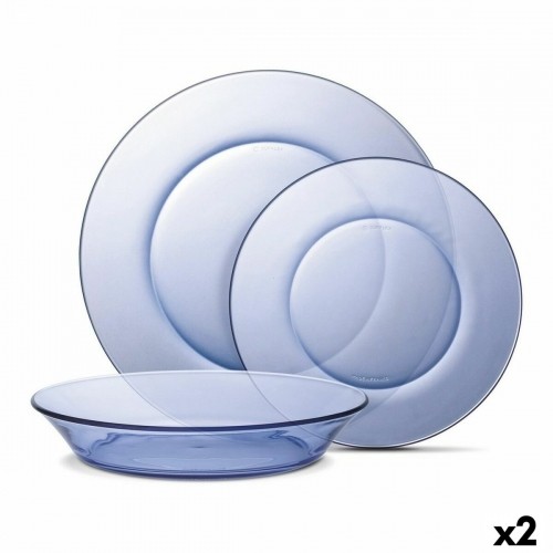 Dinnerware Set Duralex Lys Blue 12 Pieces (2 Units) image 1