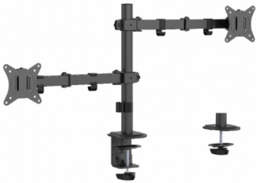 Monitora stiprinājums Gembird Adjustable Desk Mounted Double Monitor Arm image 1