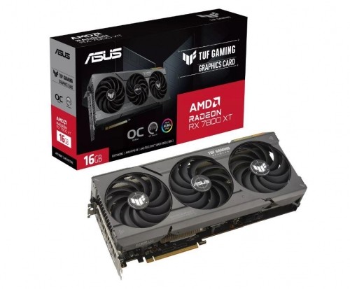 Graphics Card|ASUS|AMD Radeon RX 7800 XT|16 GB|GDDR6|256 bit|PCIE 4.0 16x|1xHDMI|3xDisplayPort|TUF-RX7800XT-O16G-GAMING image 1