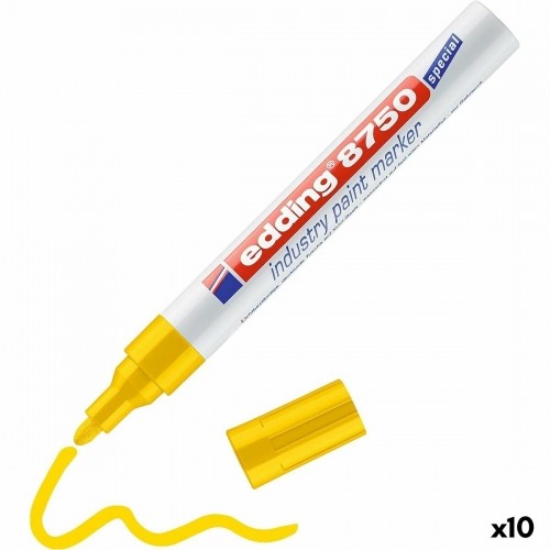 Постоянный маркер Edding 8750 Жёлтый (10 штук) image 1