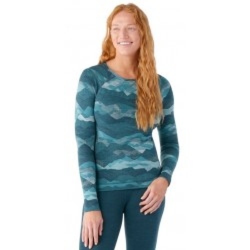 Smartwool Termo krekls SW WS Classic Thermal Merino Base Layer Crew XS Twilight Blue Mountain Scape image 1