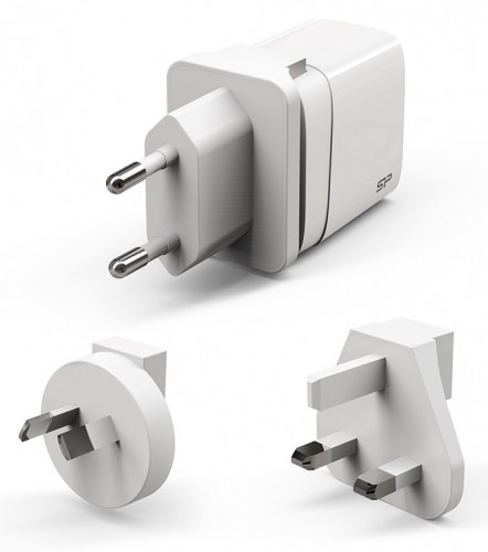 Silicon Power travel adapter USB/USB-C QM16 20W, white image 1