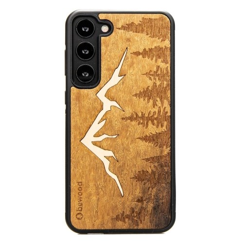 Wooden case for Samsung Galaxy S23 Plus Bewood Mountains Imbuia image 1