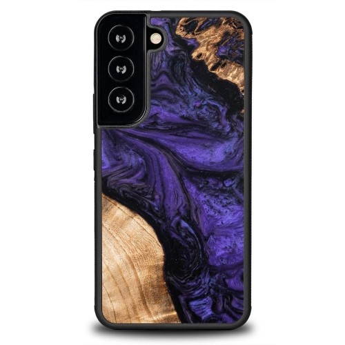 Wood and Resin Case for Samsung Galaxy S22 Bewood Unique Violet - Purple and Black image 1