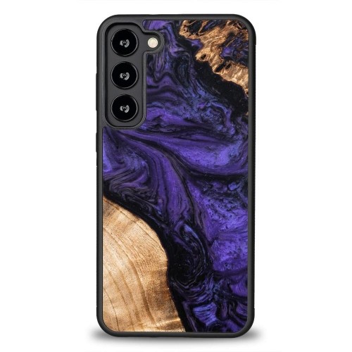 Wood and Resin Case for Samsung Galaxy S23 Plus Bewood Unique Violet - Purple and Black image 1