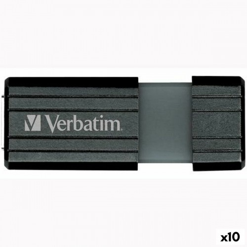 USВ-флешь память Verbatim PinStripe Чёрный 64 Гб image 1