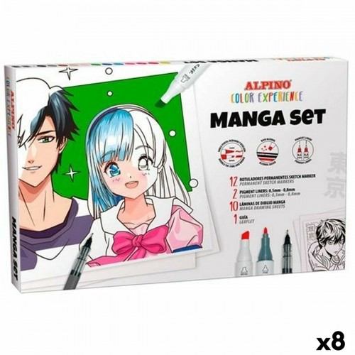 Set of Felt Tip Pens Alpino Manga Color Experience (8 Units) image 1