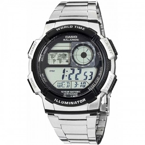 Часы унисекс Casio AE-1000WD-1AVEF Цифровой Акрил Чёрный Серый Серебристый (Ø 45 mm) image 1