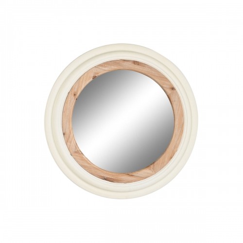 Настенное зеркало Home ESPRIT Белый Коричневый Натуральный Ель Средиземноморье 65 x 6 x 65 cm image 1