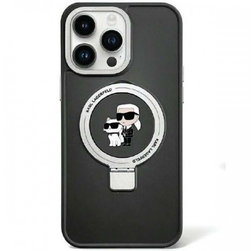 Karl Lagerfeld Ring Stand Karl&Choupettte MagSafe Back Case Aizsargapvalks Priekš Apple iPhone 15 image 1